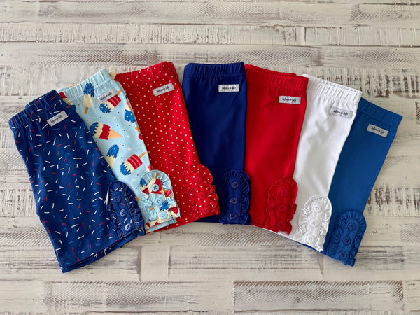 Navy Bettie Buttons Shorties