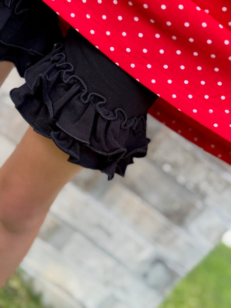 Black Ruffle Shorties
