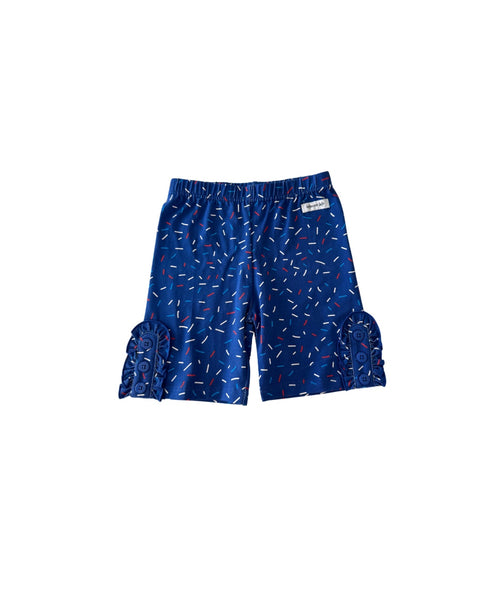 Navy Sprinkle Bettie Buttons Shorties