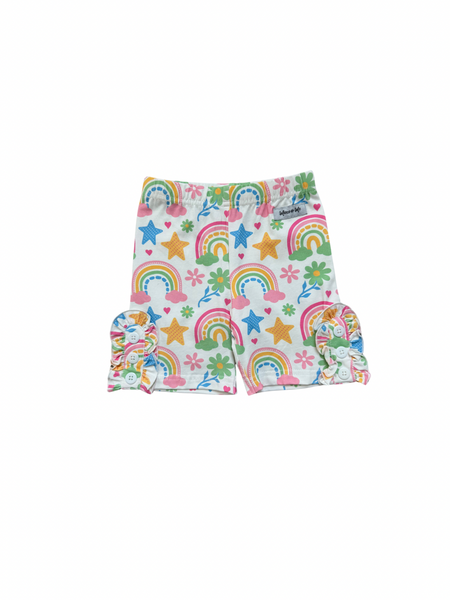 Rainbow Bettie Button Shorties