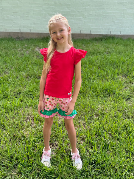 Strawberry Ruffle Shorties