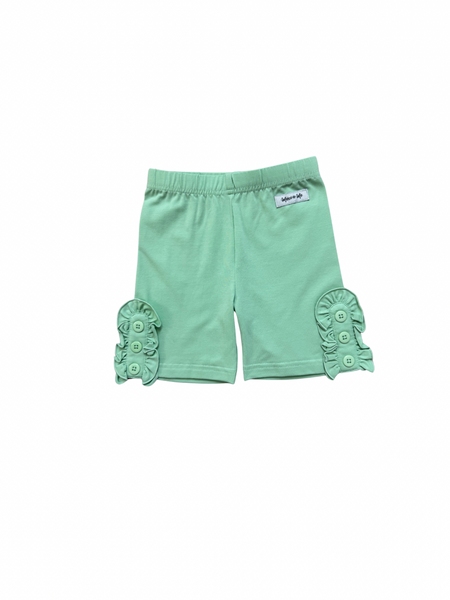 Mint Bettie Button Shorties