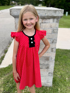 Magical Moments Pearl Dress -Red Dot