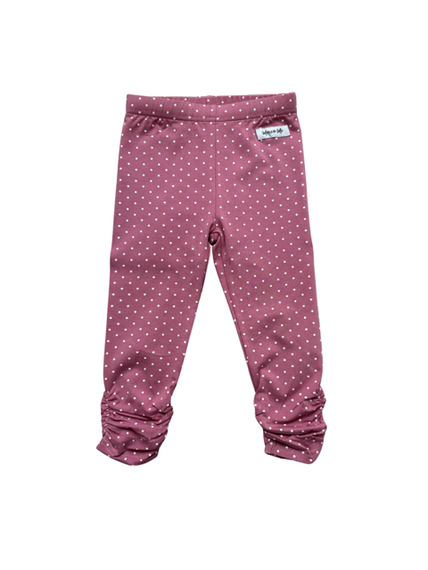 Mauve Dot Ava Ruched Leggings