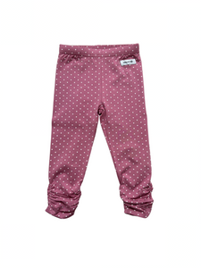 Mauve Dot Ava Ruched Leggings