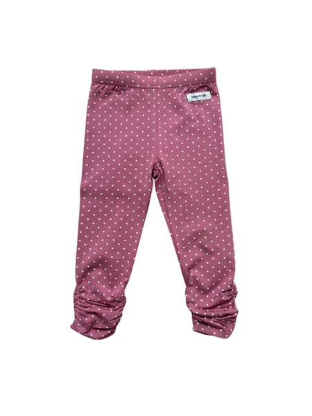 Mauve Dot Ava Ruched Leggings