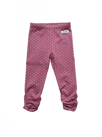 Mauve Dot Ava Ruched Leggings