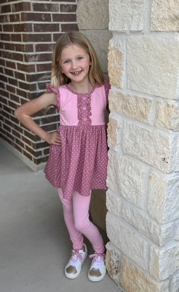 Pink Ava Ruched Leggings