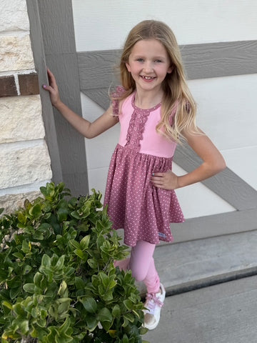 Mauve Dot Kenzie Tunic