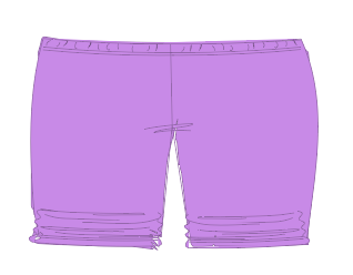 Purple Ava Ruched Shortie